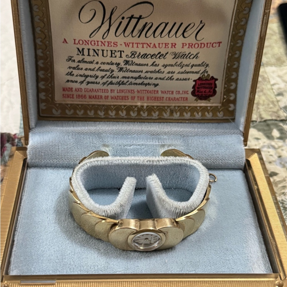 Vintage 1950s Wittnauer Gold Bracelet Watch